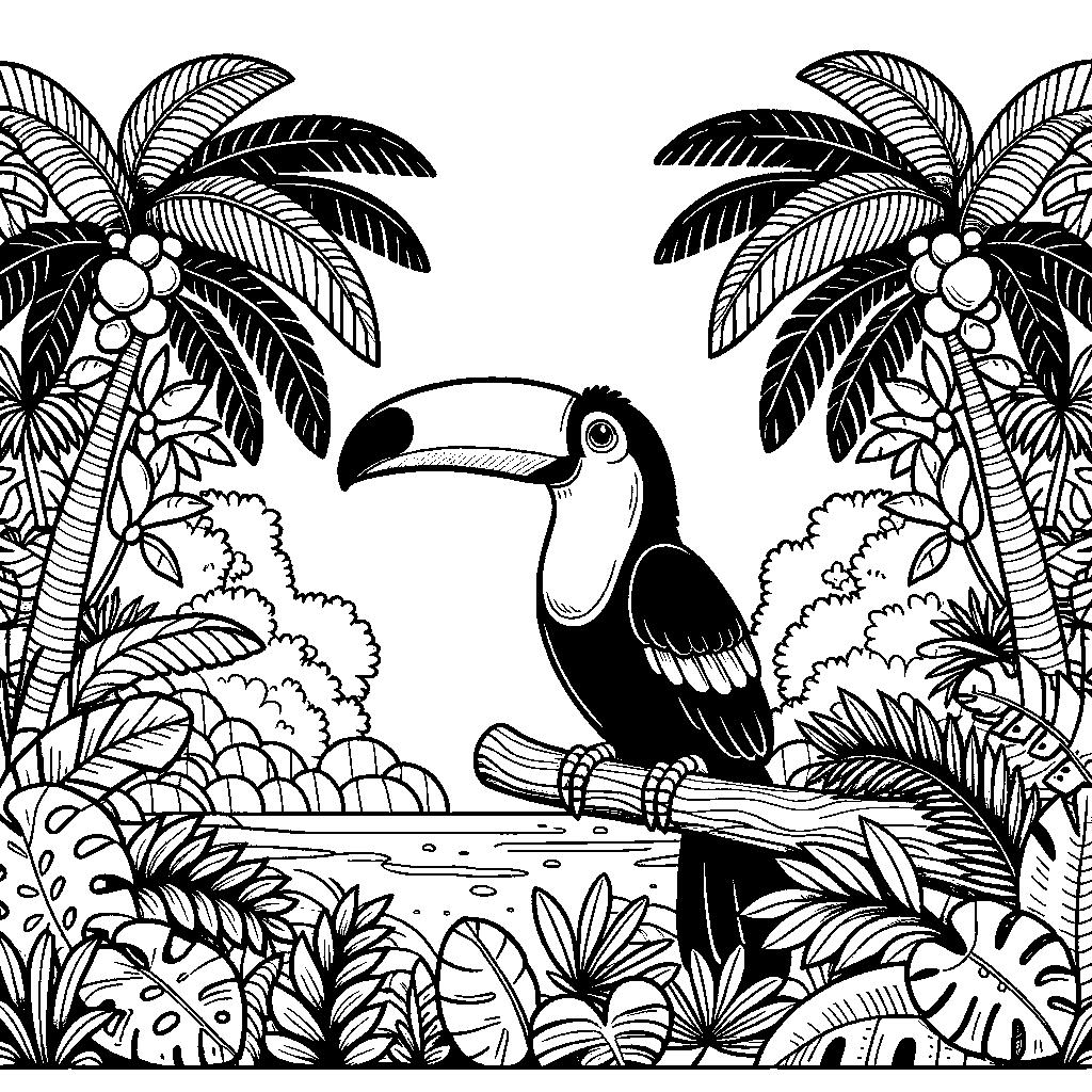 A Toucan In Tropical Trees