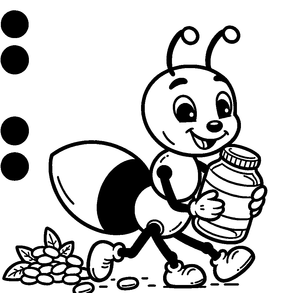 An Ant Carrying Food