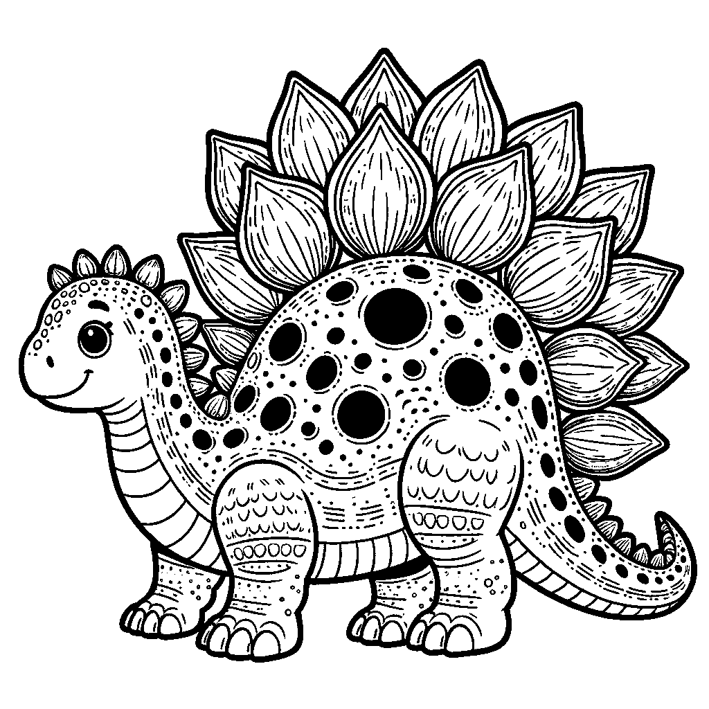 A Stegosaurus With Plates On Its Back