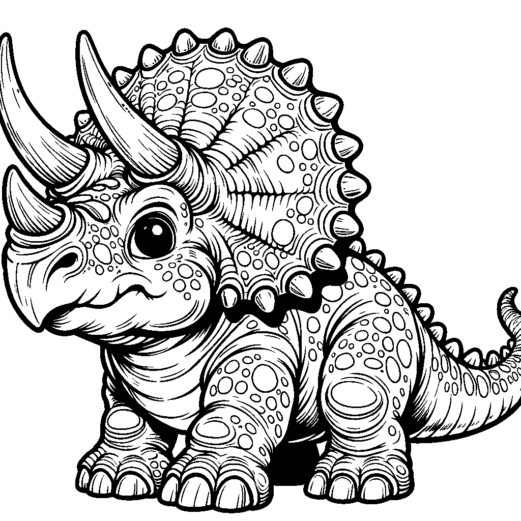 A Triceratops With Big Horns