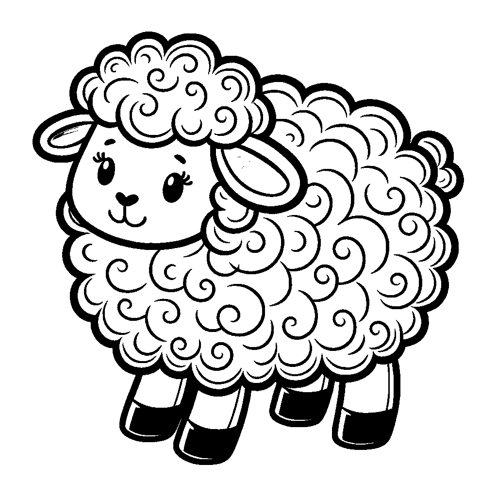 A Sheep With Fluffy Wool