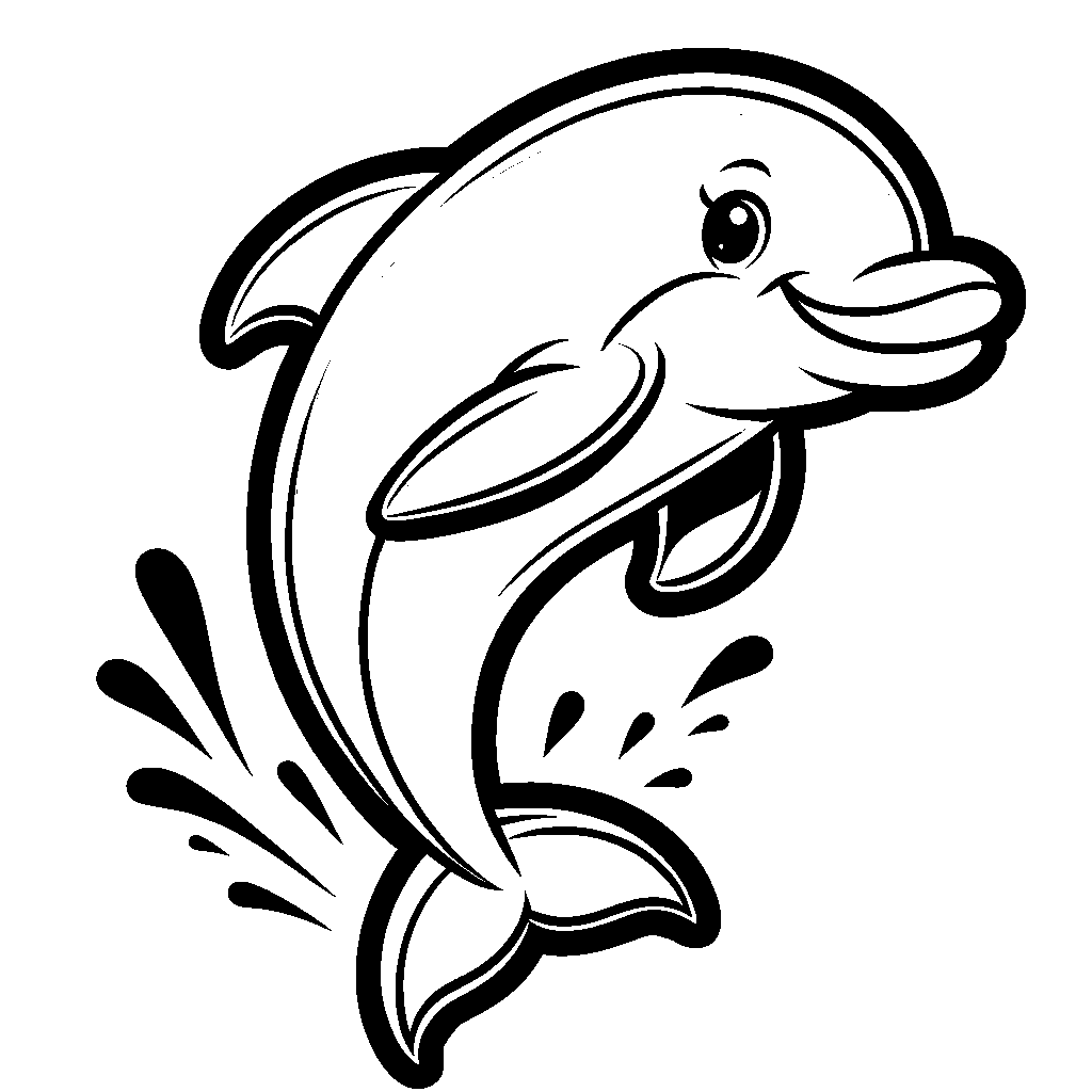 A Friendly Dolphin Jumping