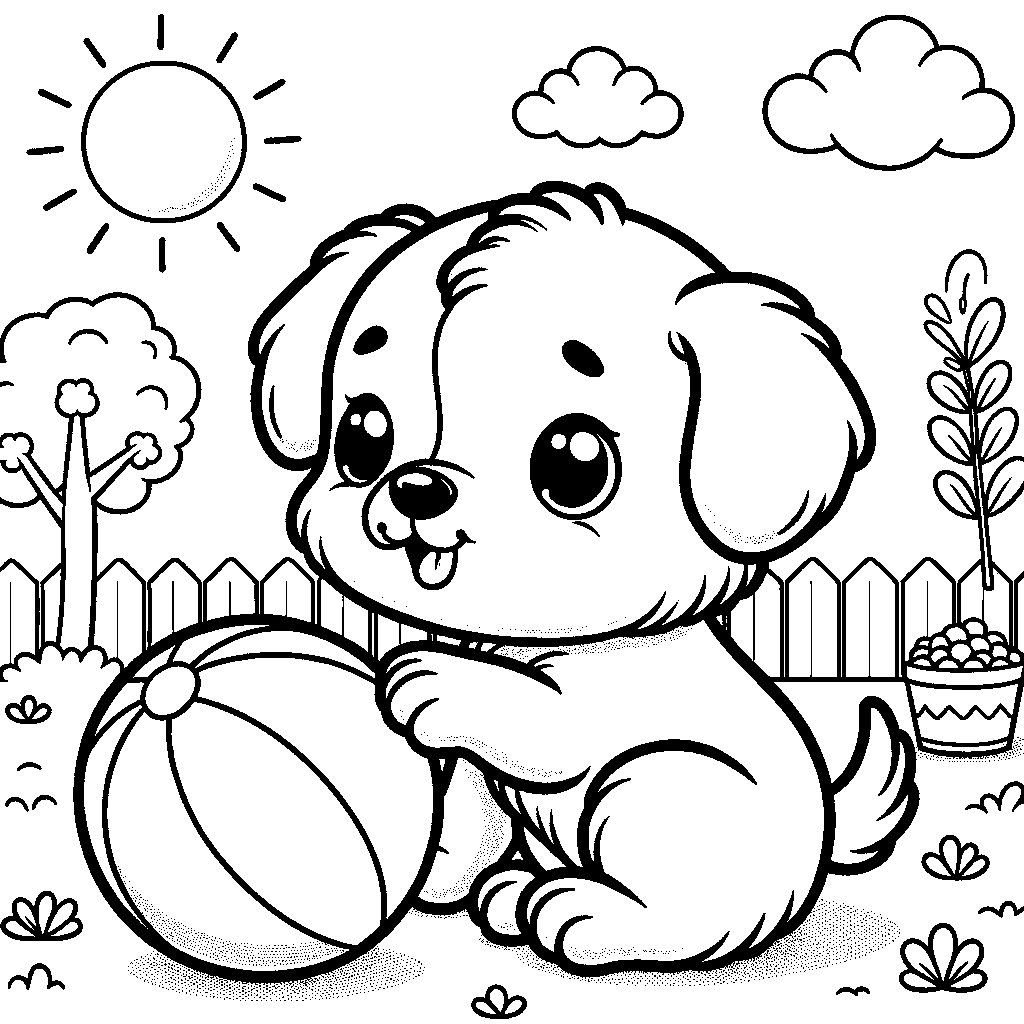 A Puppy Playing With A Ball