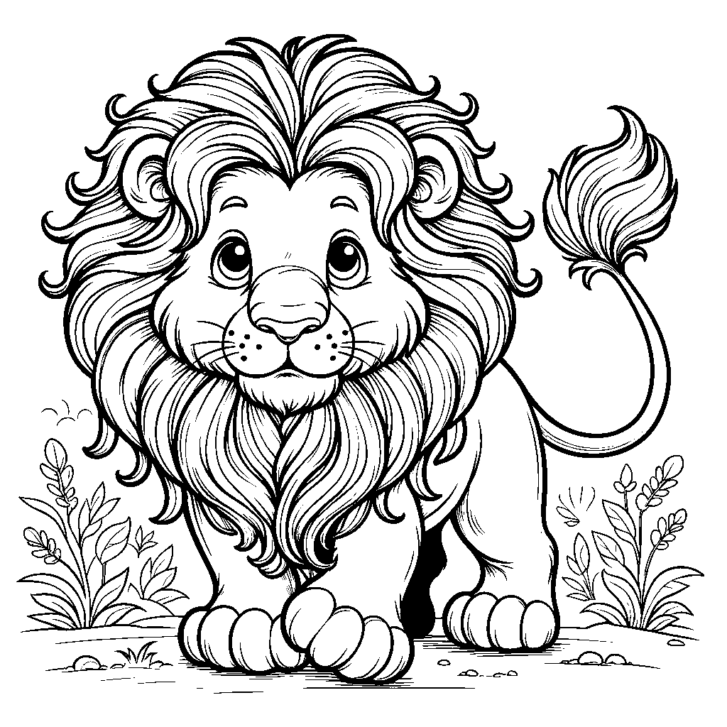 A Lion With A Big Mane