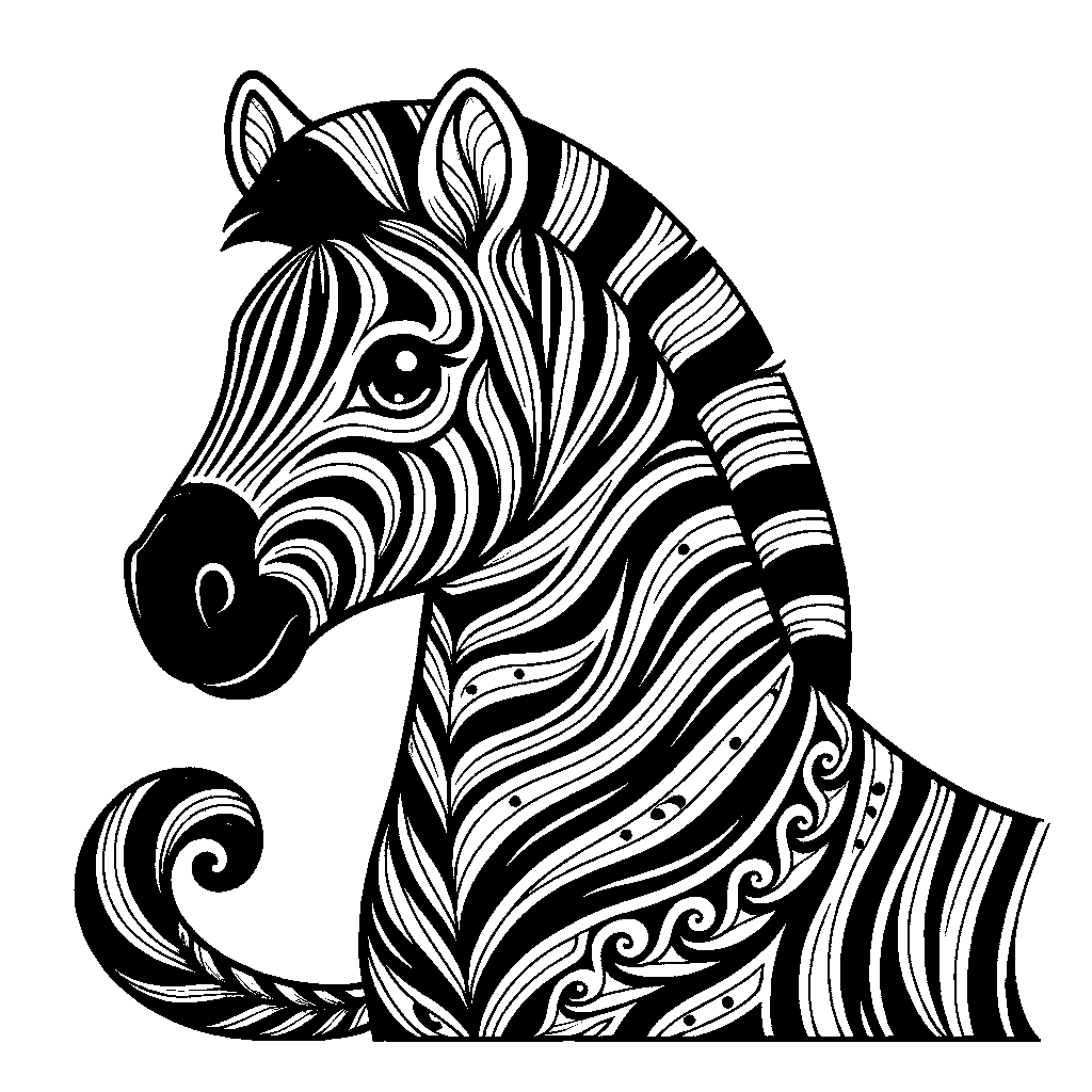 A Zebra With Bold Stripes