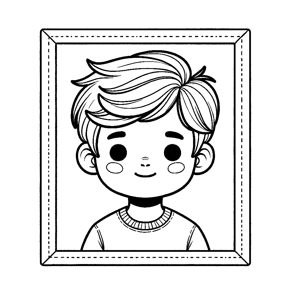 A Portrait Frame With A Blank Face To Decorate