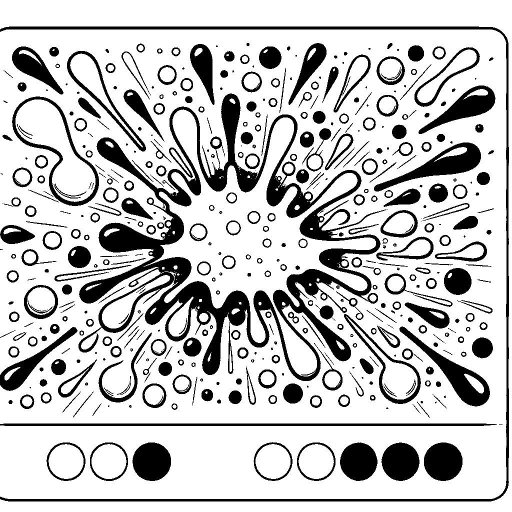 A Splatter Art Painting With Paint Drops Everywhere