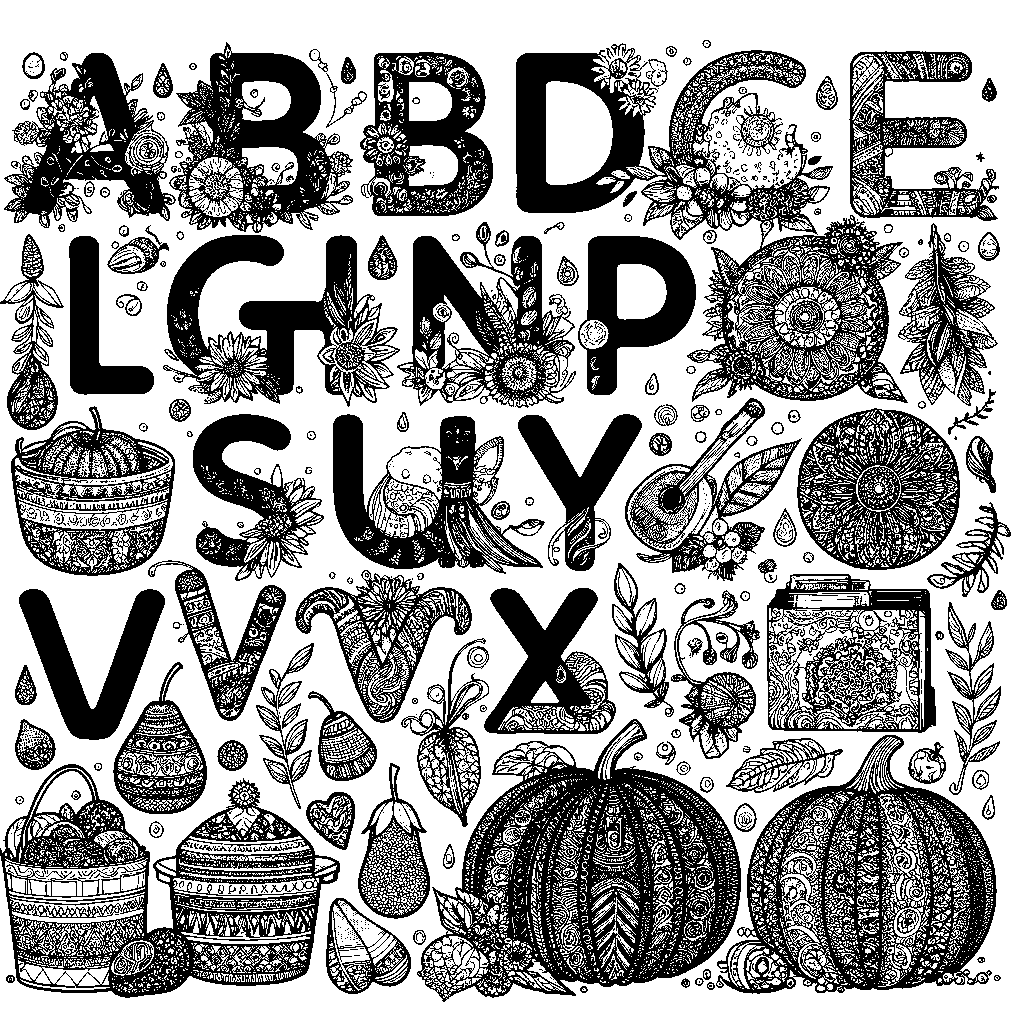 The Full Alphabet A To Z With An Object For Each Letter