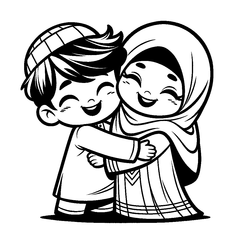 A Child Giving Another Child A Big Hug