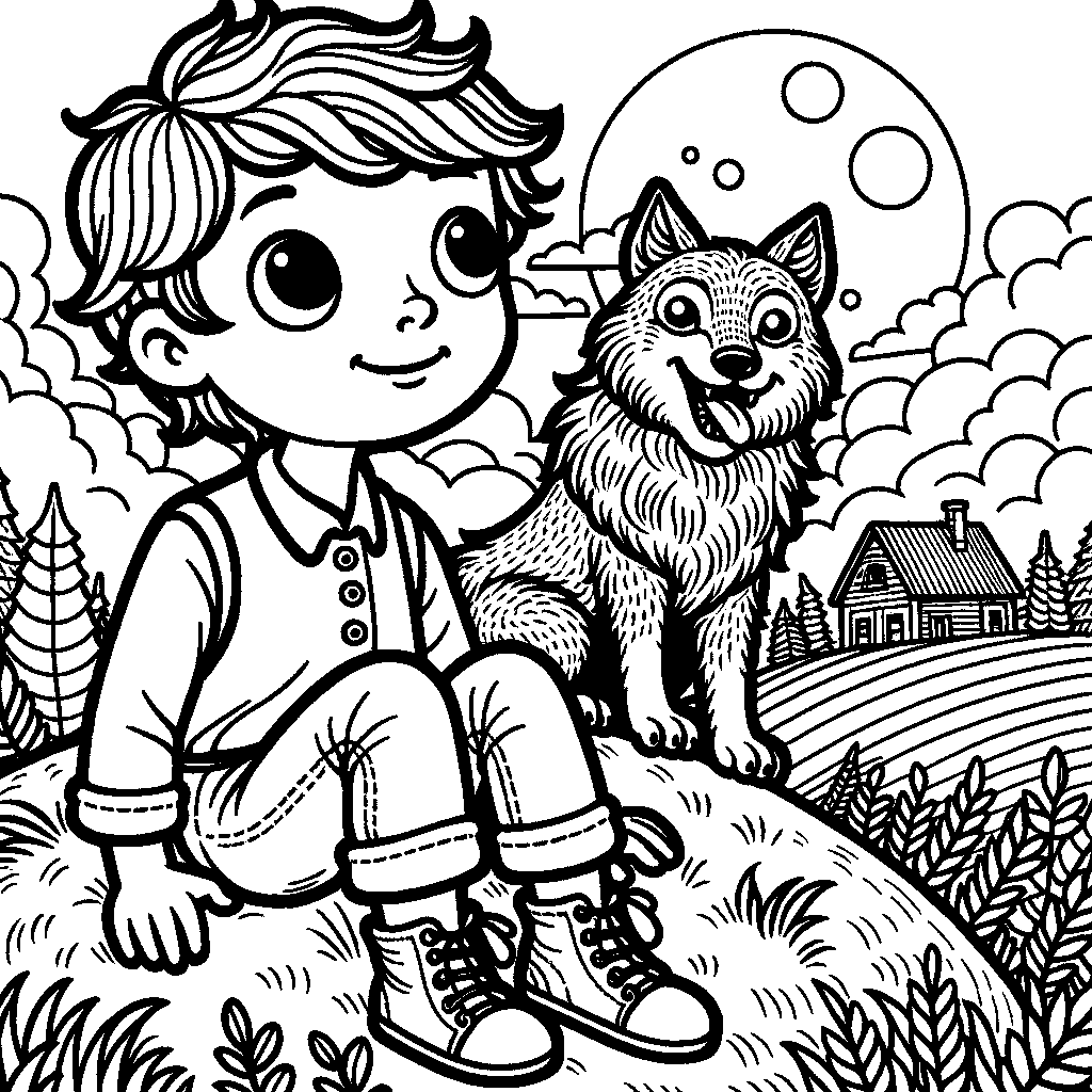 The Boy Who Cried Wolf On A Hillside