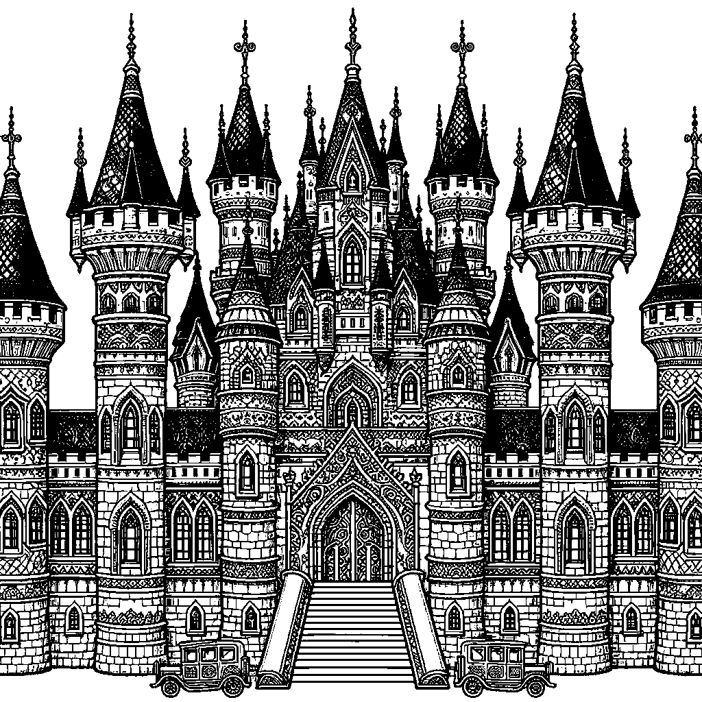 A Grand Castle With Towers