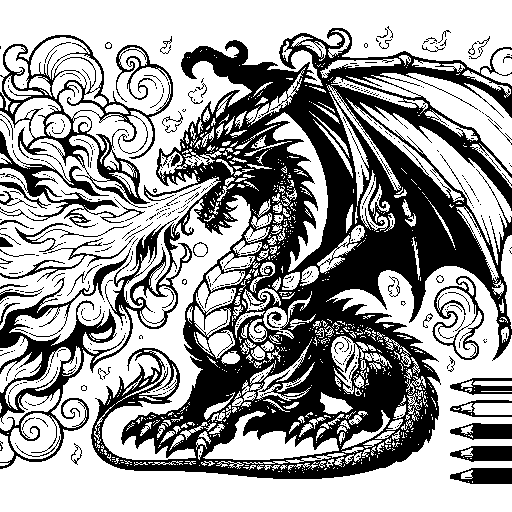 A Dragon Breathing Fire