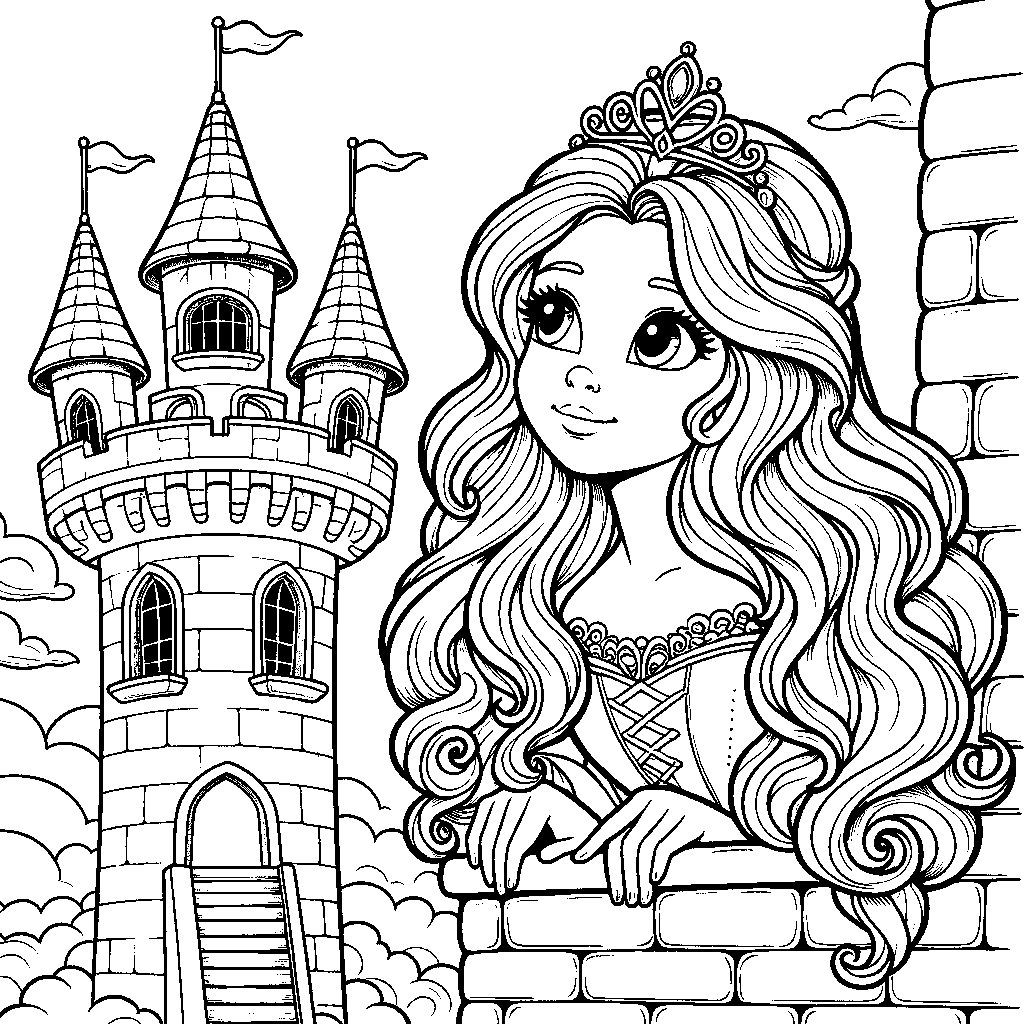 A Princess In A Castle Tower