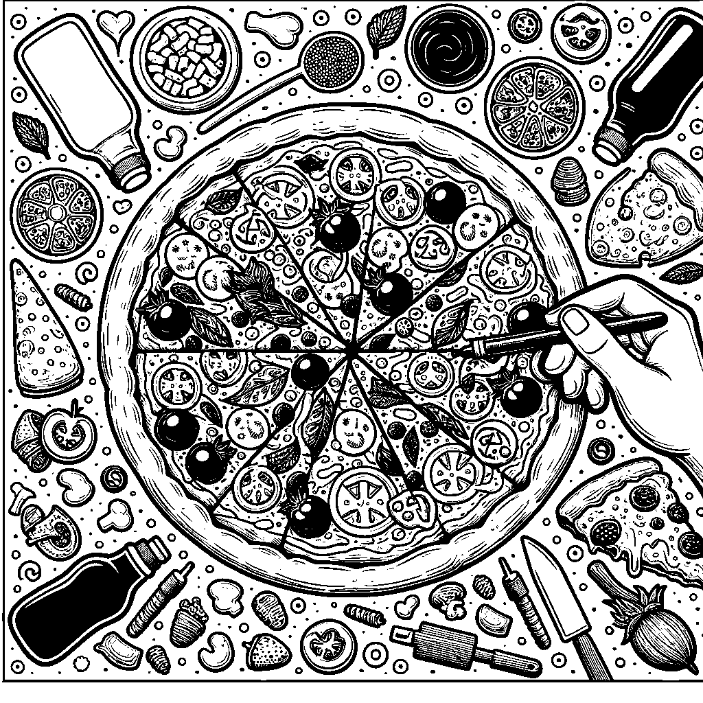 A Pizza With Lots Of Toppings Being Assembled