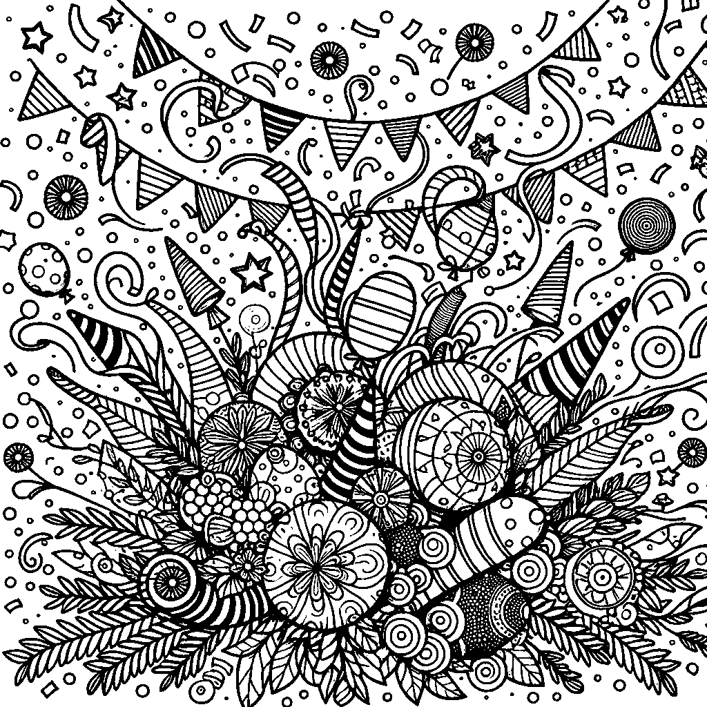 Confetti And Streamers Celebration