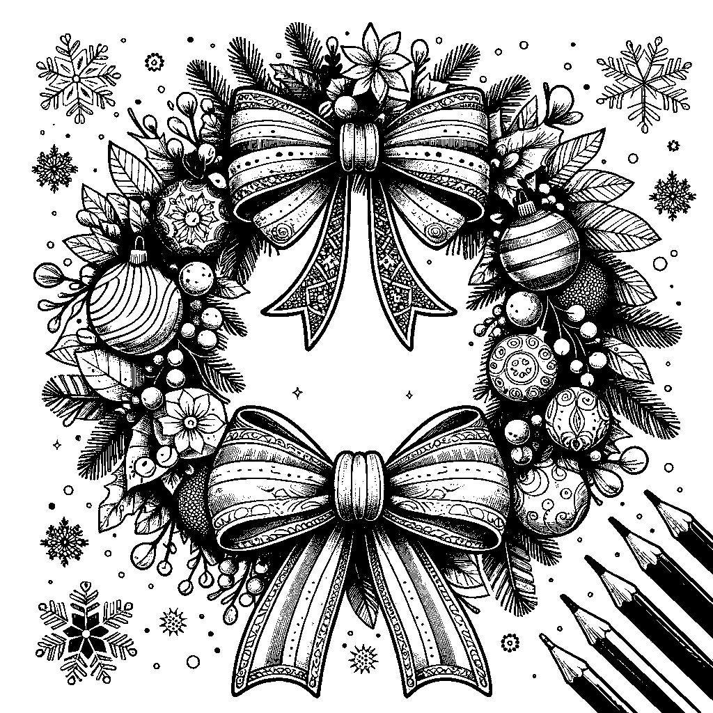 A Christmas Wreath With A Bow