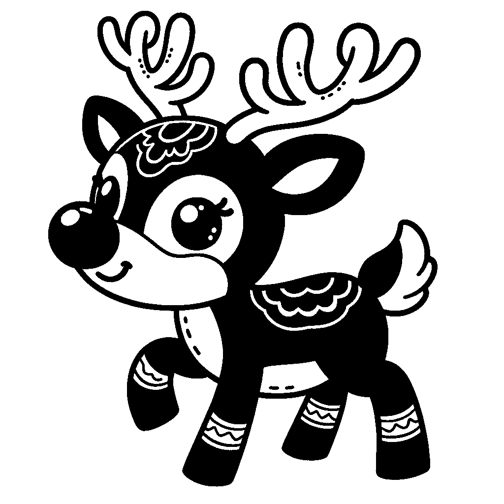 A Reindeer With A Red Nose