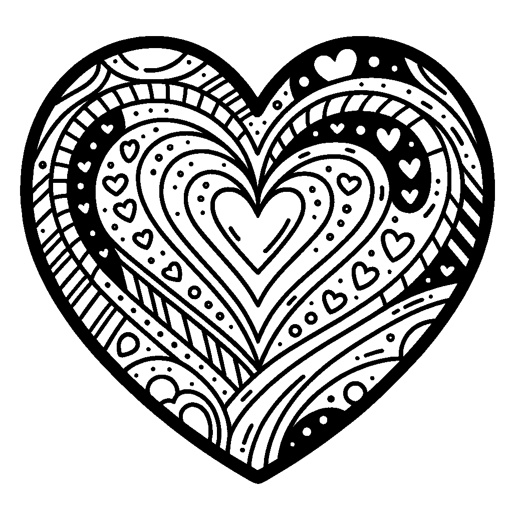 A Big Heart With Decorations