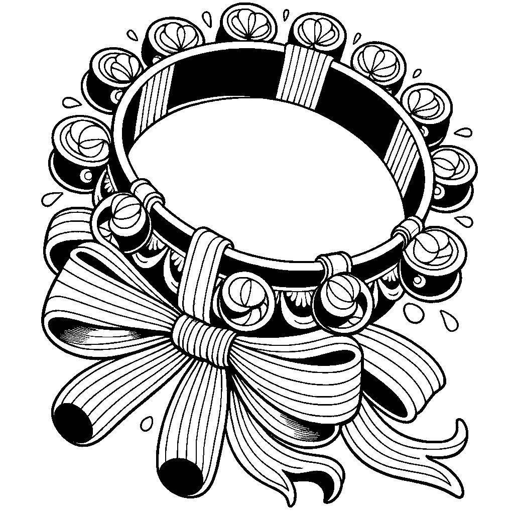 A Tambourine With Ribbons