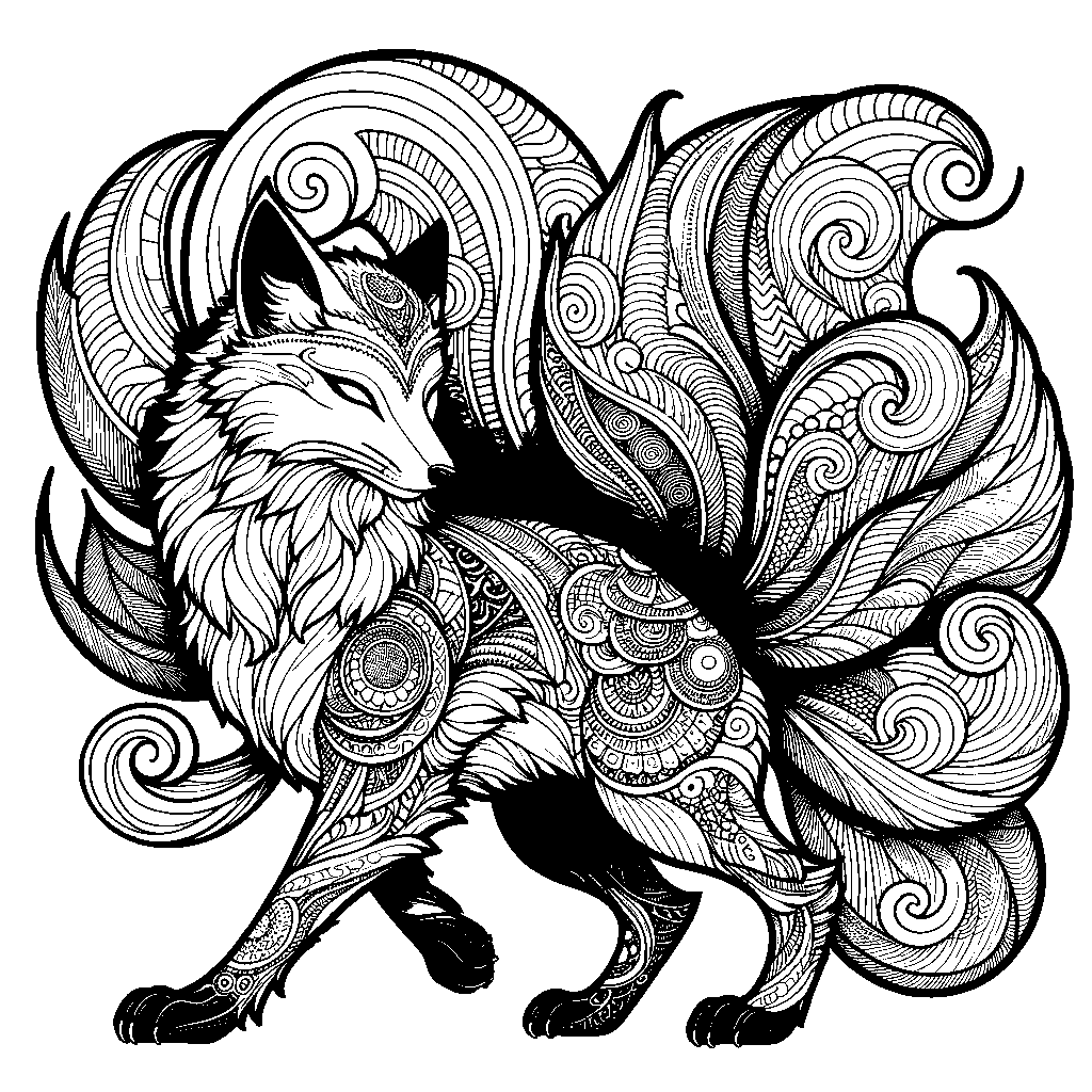 A Kitsune — A Nine-tailed Fox Spirit