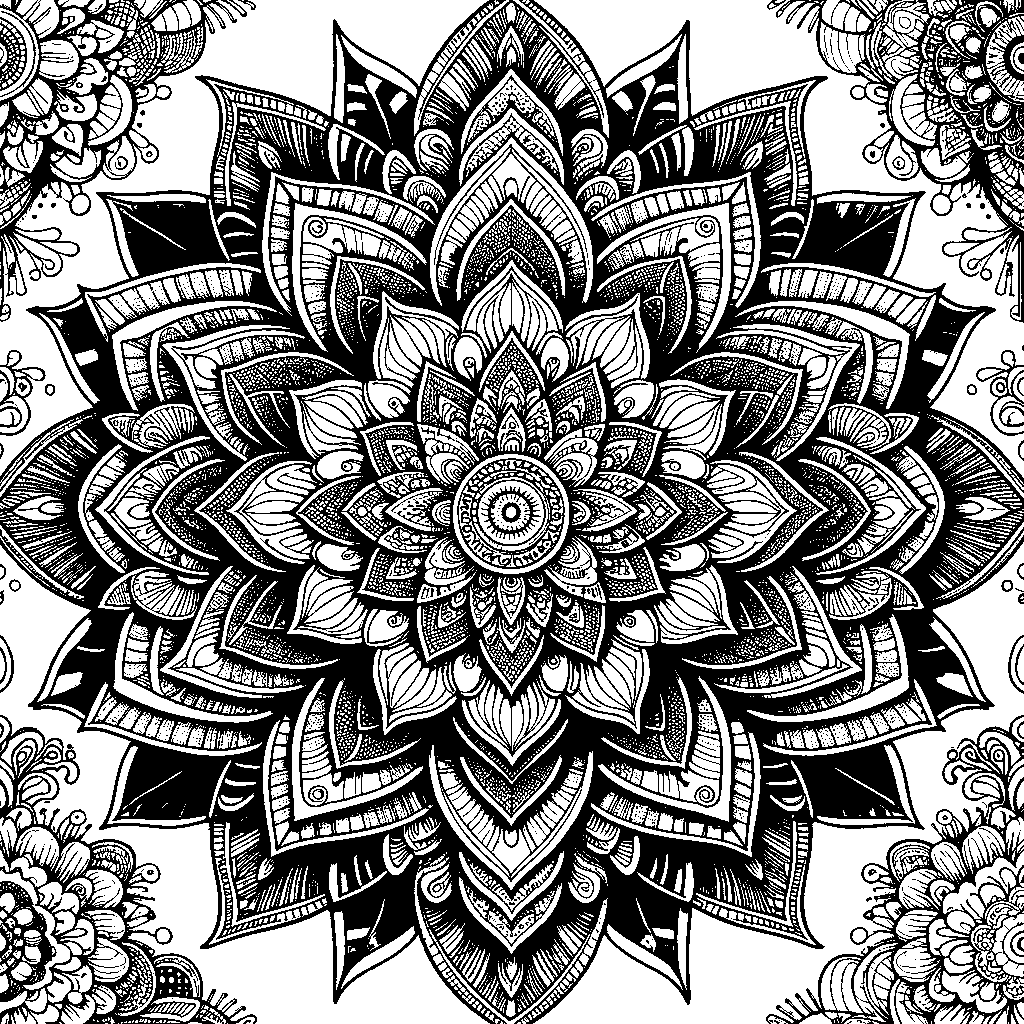 A Flower Mandala Pattern