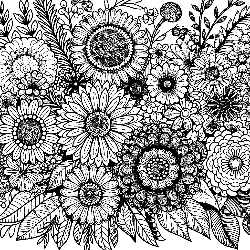 A Garden With Different Flowers