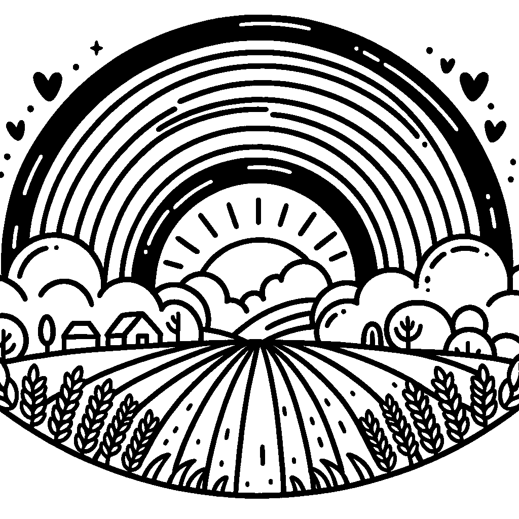 A Rainbow Over A Field