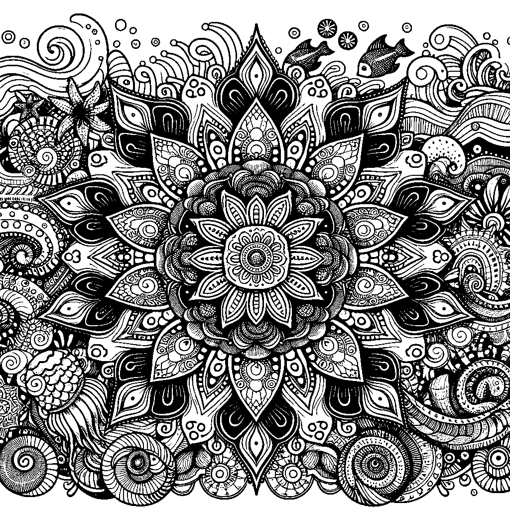 A Ocean Themed Mandala