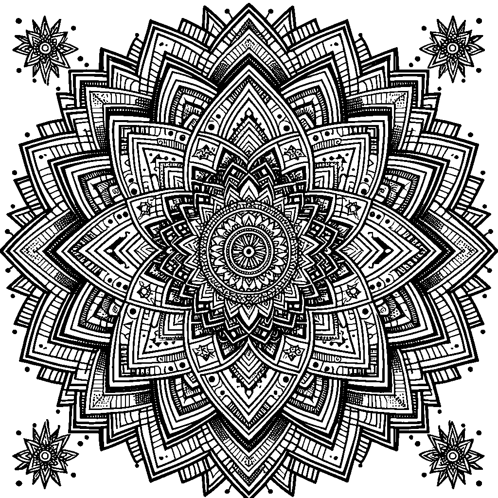 An Intricate Geometric Mandala