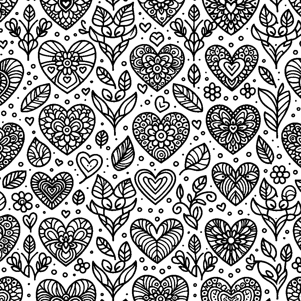 Simple Heart Pattern Repeating