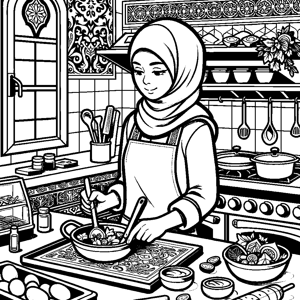 A Chef Cooking In A Kitchen