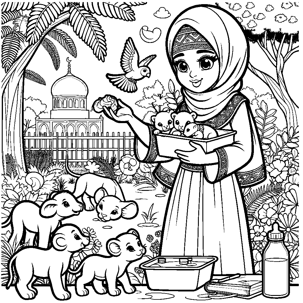 A Zookeeper Feeding Baby Animals