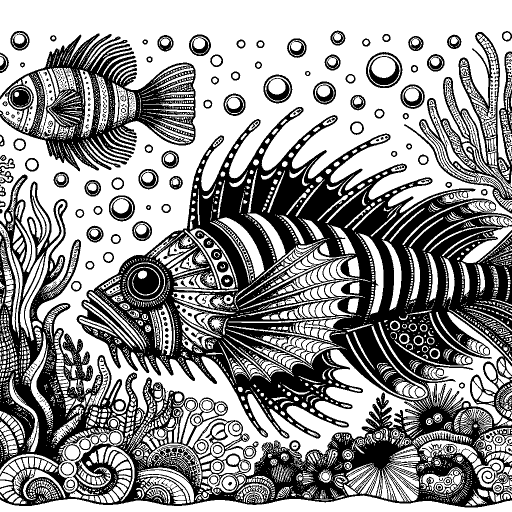 A Deep Sea Scene With Strange Fish