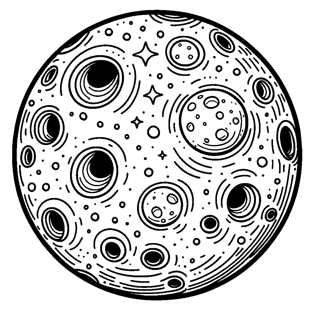 The Moon With Craters