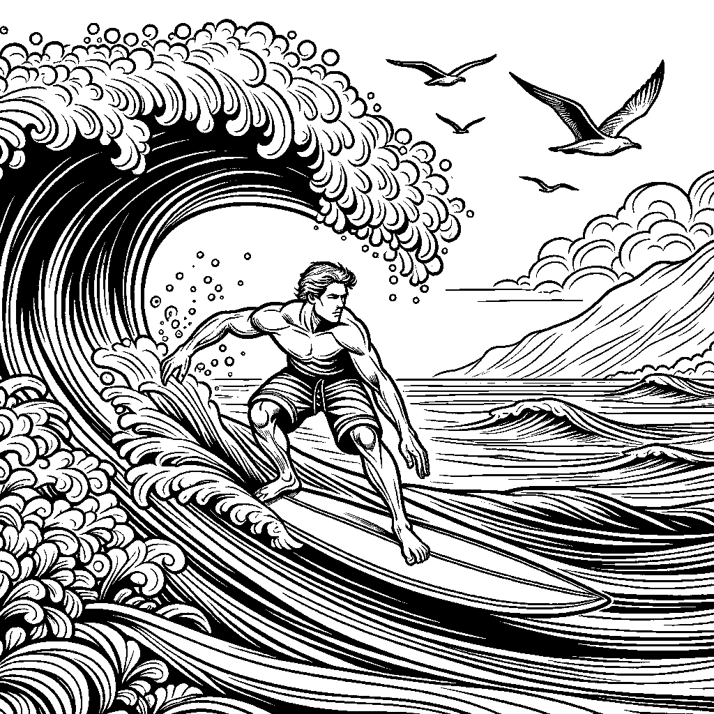A Surfer Riding A Big Wave