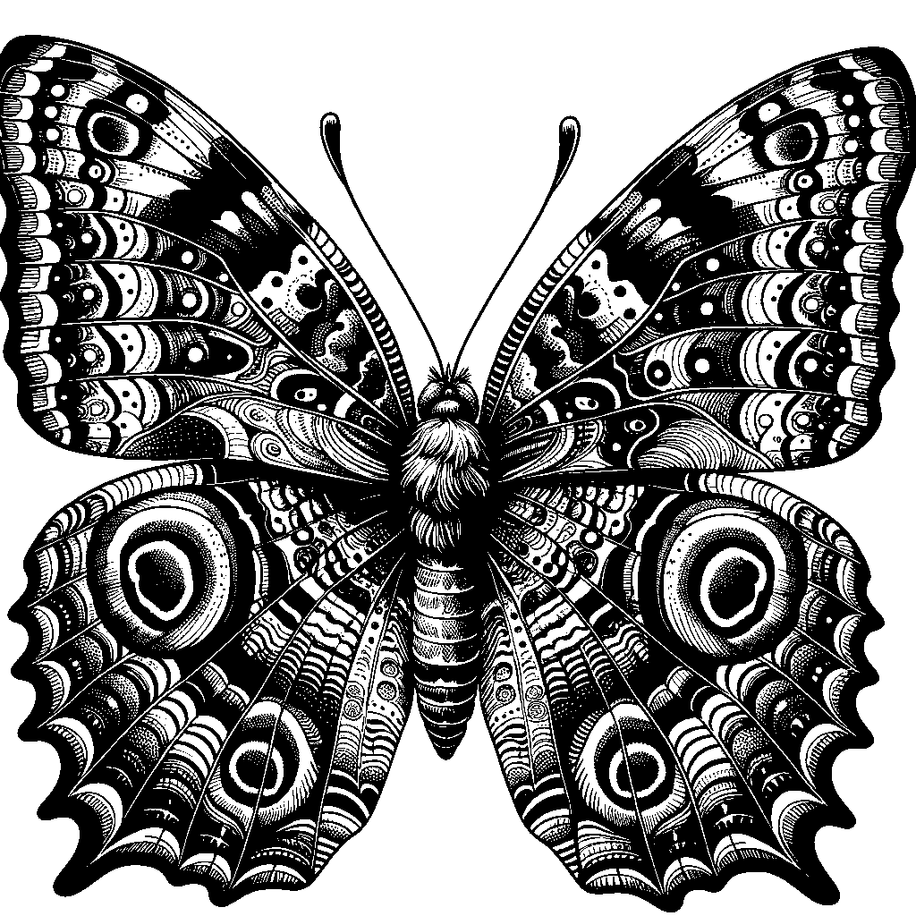 A Butterfly Wing Close-up Showing Scale Patterns