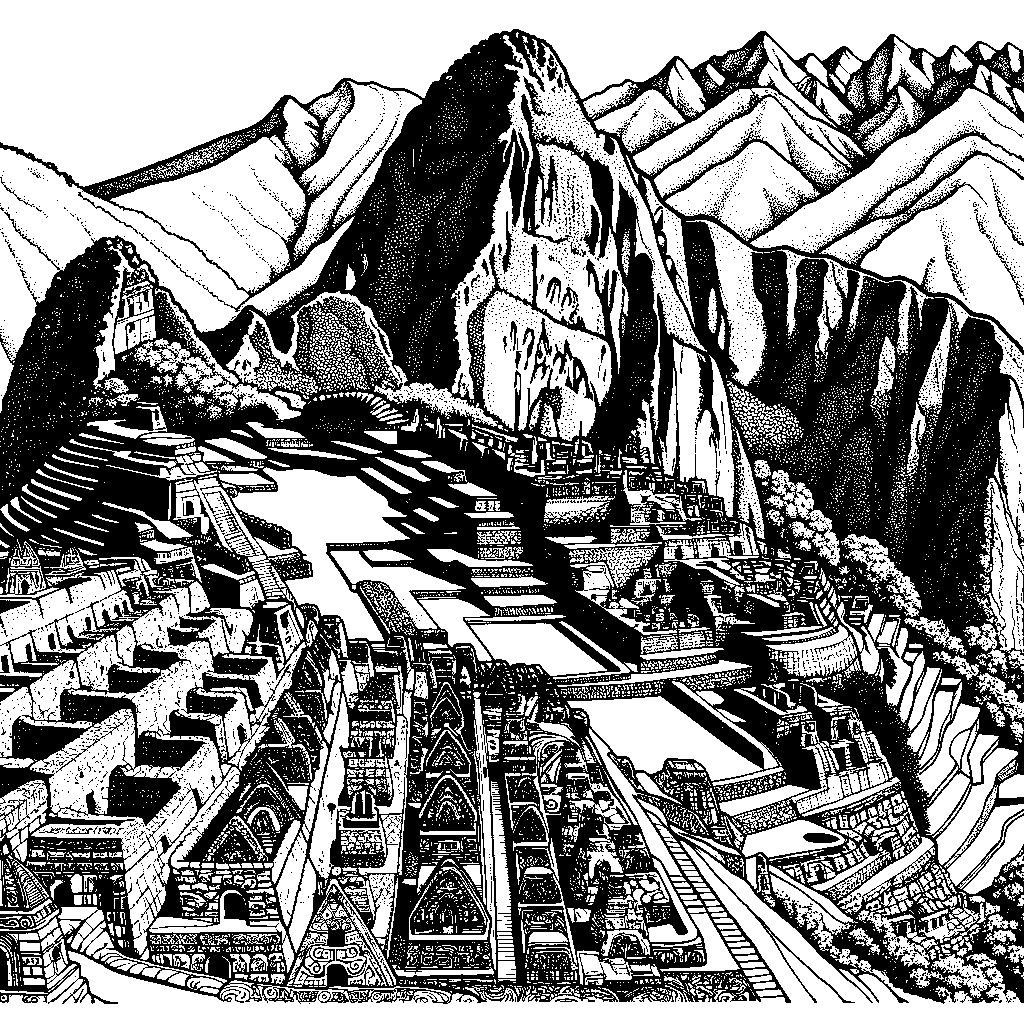 Machu Picchu Ruins On A Mountaintop